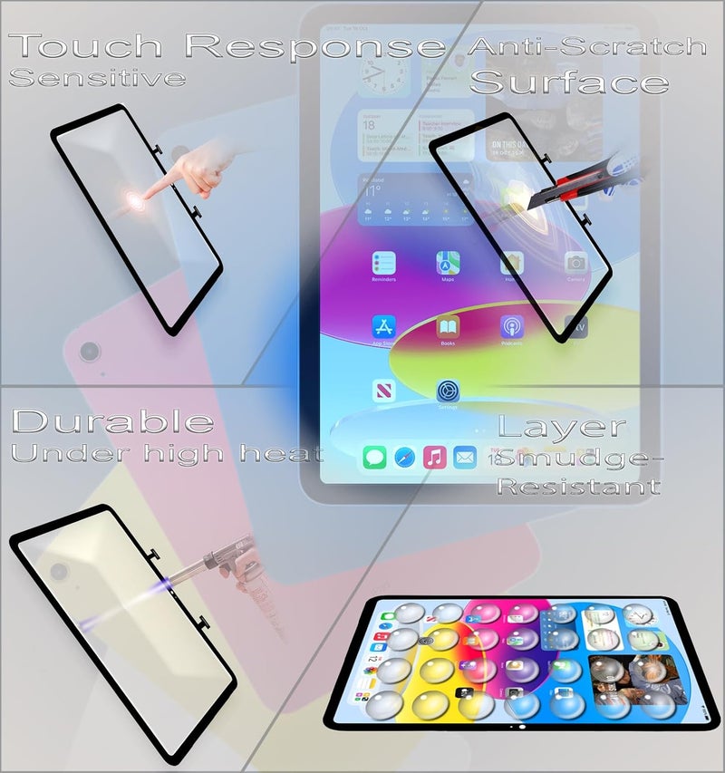 DATTON for iPad 7 8 Gen(7/8th Generation 2019/2020) A2197 A2198 A2200 A2270 A2428 A2429 A2430 10.2” Touch Digitizer Glass Pre-Adhesive Home Button Screen Replacement Kit, Protector&Repair Tools (No LCD) - Image 5